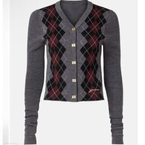 GANNI Fine Merino Jacquard
Cardigan v-neck XL